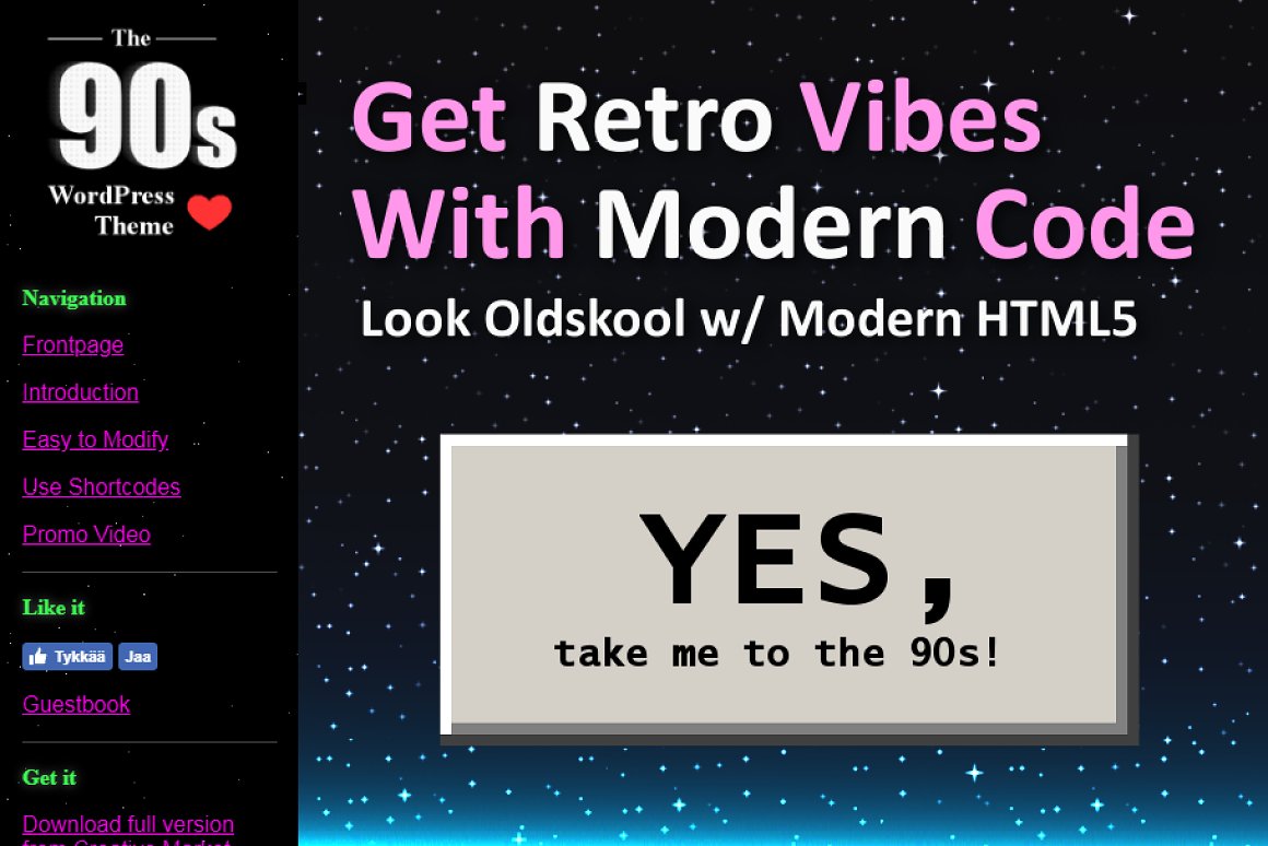 Download Retro WordPress Theme With 90s Vintage CSS Here