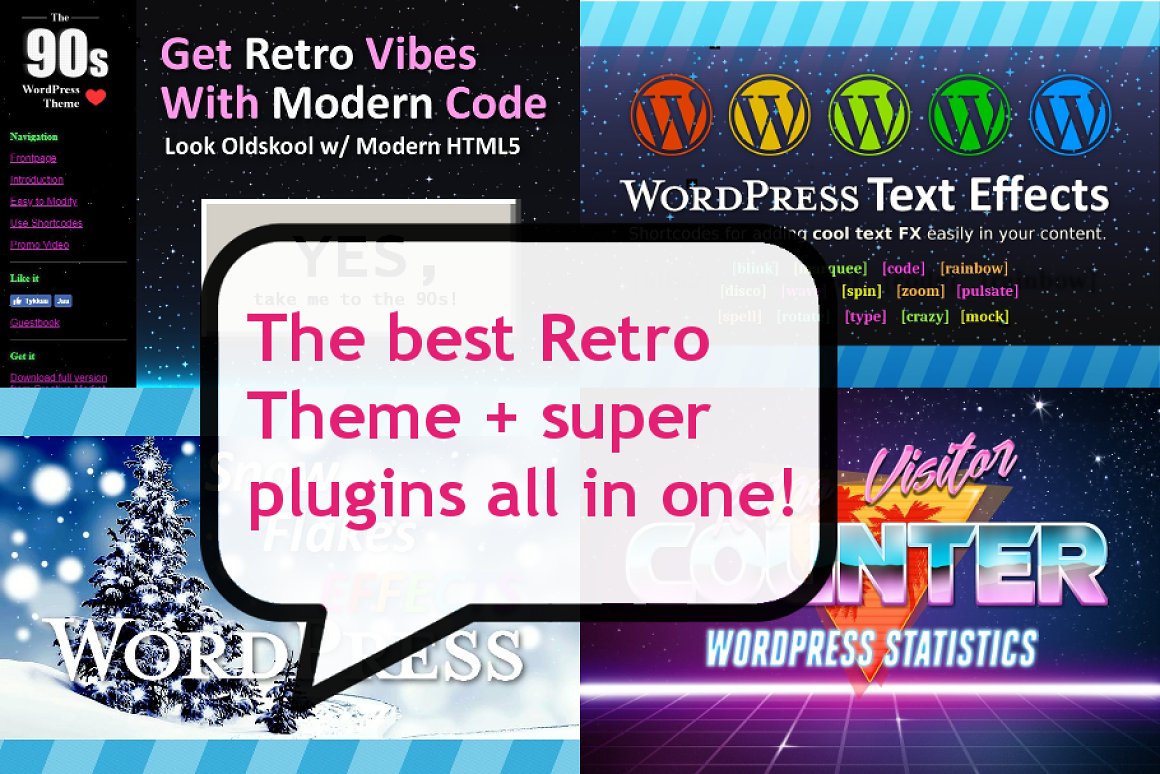 Retro WordPress Theme And Plugins Bundle Download